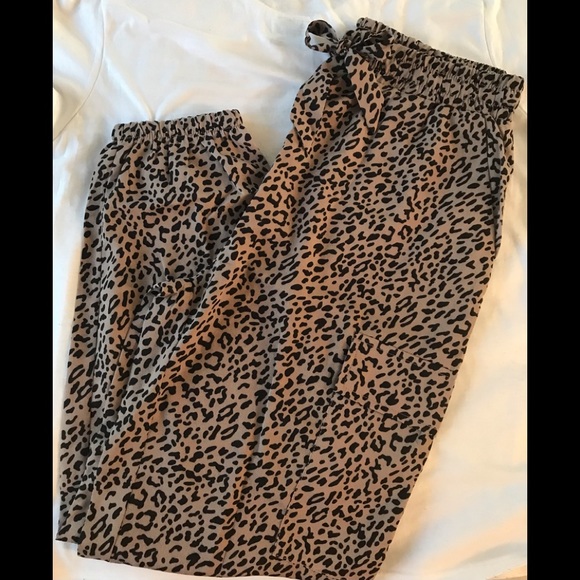 🐆 Leopard Print Tie Drawstring Pants - Picture 3 of 4